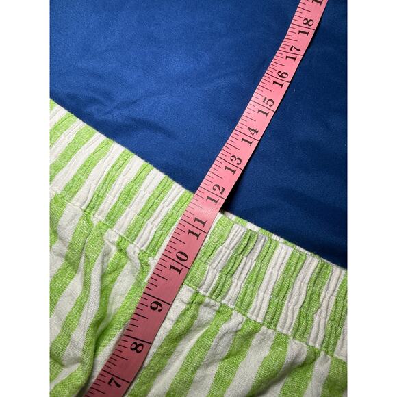 Old Navy striped linen‎ pocket pull on shorts womens large comfort coastal boho - Picture 7 of 9